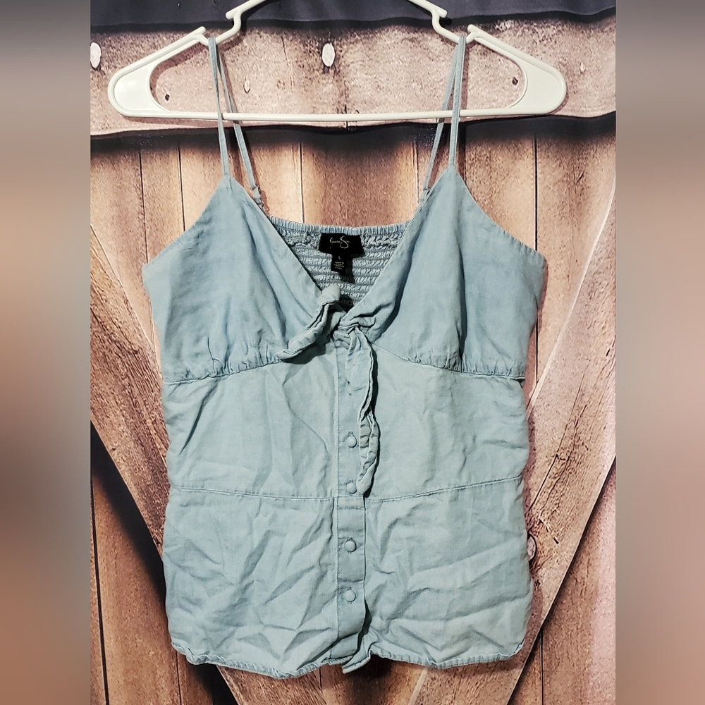 B2G1F Jessica Simpson Button Up Tank Top, Womens Size Large